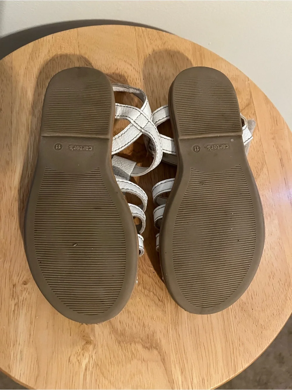 Carter’s Girls White Floral Gladiator Sandals Size 11